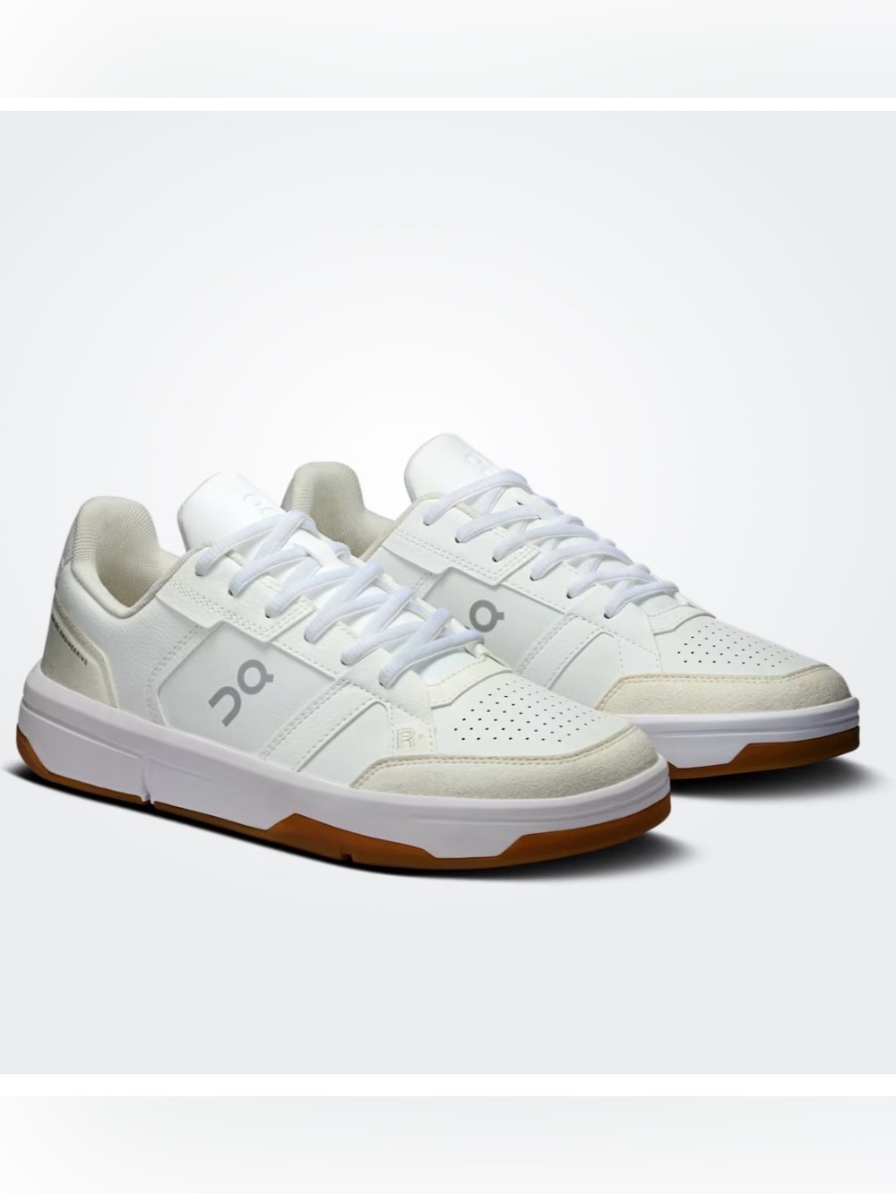 On, The Roger Clubhouse, Tennis Sneakers White Ivory Gum Sole 7.5W, Pickleball